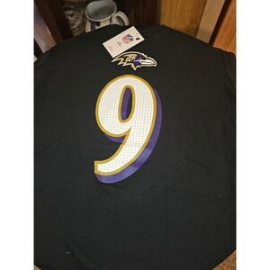 Nike Baltimore Ravens Justin Tucker 9 NFL T-Shirt Mens XL Black Team Apparel NEW